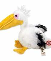 Pluche witte pelikaan vogel knuffel 24 cm speelgoed