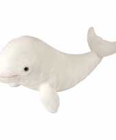 Pluche witte walvis knuffel 38 cm