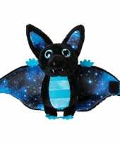 Pluche zwart blauwe vleermuis knuffel 17 cm speelgoed