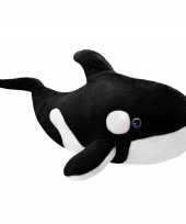 Pluche zwart witte orka knuffel 38 cm speelgoed