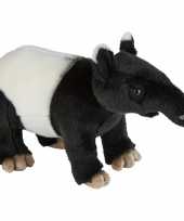 Pluche zwart witte tapir knuffel 28 cm speelgoed