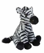 Pluche zwart witte zebra knuffel 30 cm speelgoed
