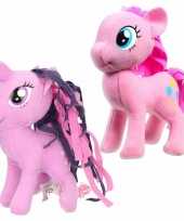 Set van 2x pluche my little pony speelgoed knuffels pinkie pie en sparkle 13 cm
